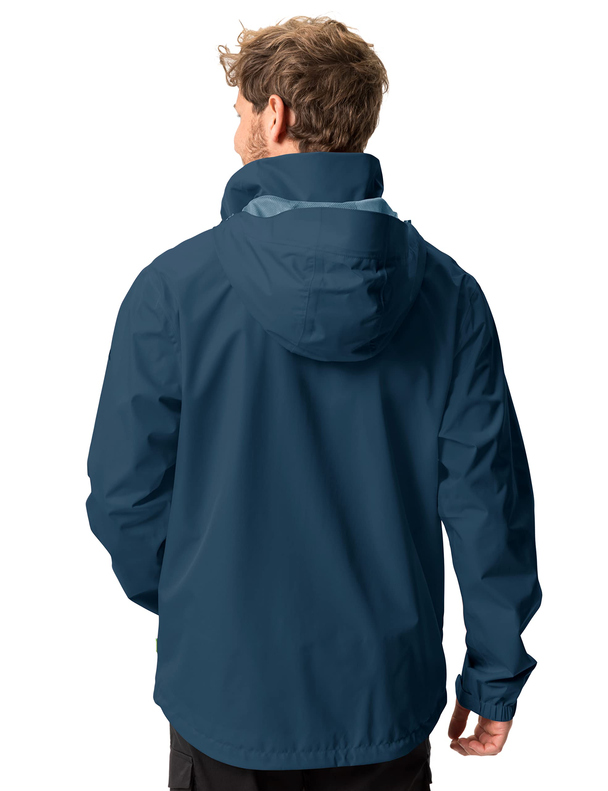 VAUDE Escape Light Regenjacke für Herren, wasserdicht – Baltic – Gr. S | Wasserdicht und atmungsaktiv mit 2-Lagen-Membran – Übergangsjacke für Wandern – Radfahren, Reisen und Alltag