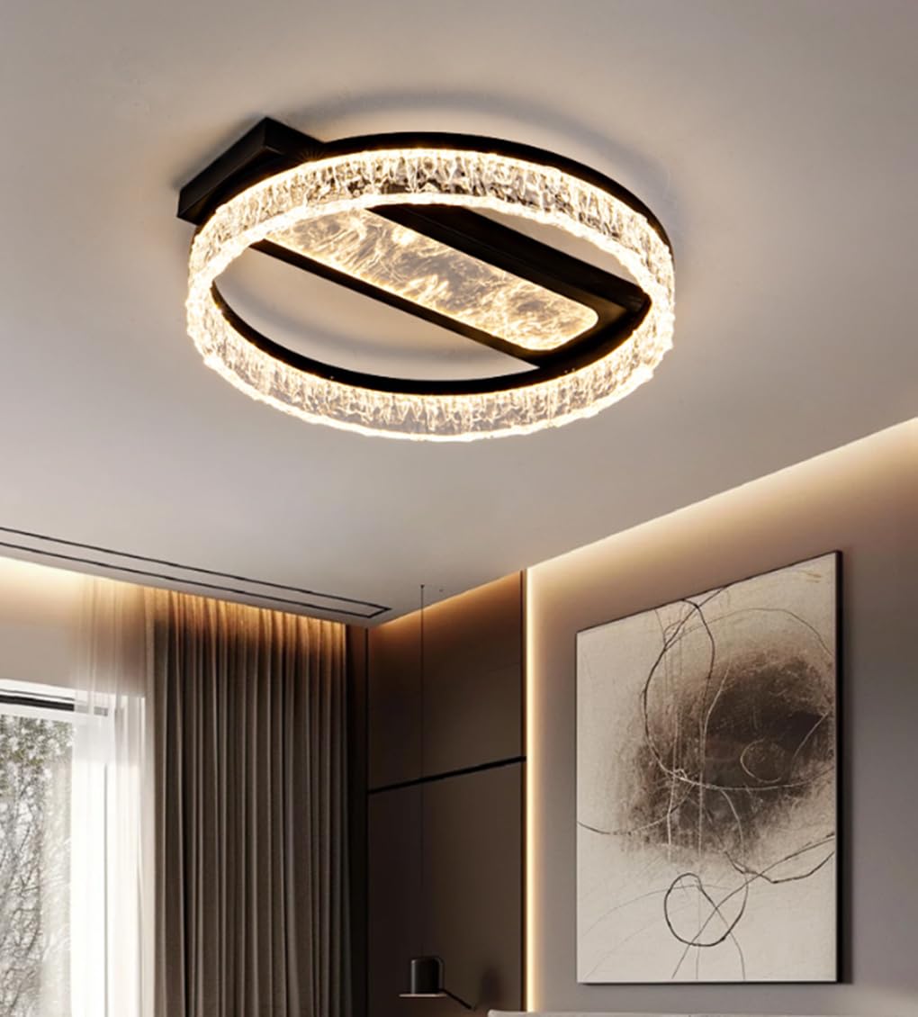 Plafoniera LED design moderno rotondo diametro 50cm altezza 11cm dimmerabile senza step con telecomando lampada da soffitto per camera da letto studio