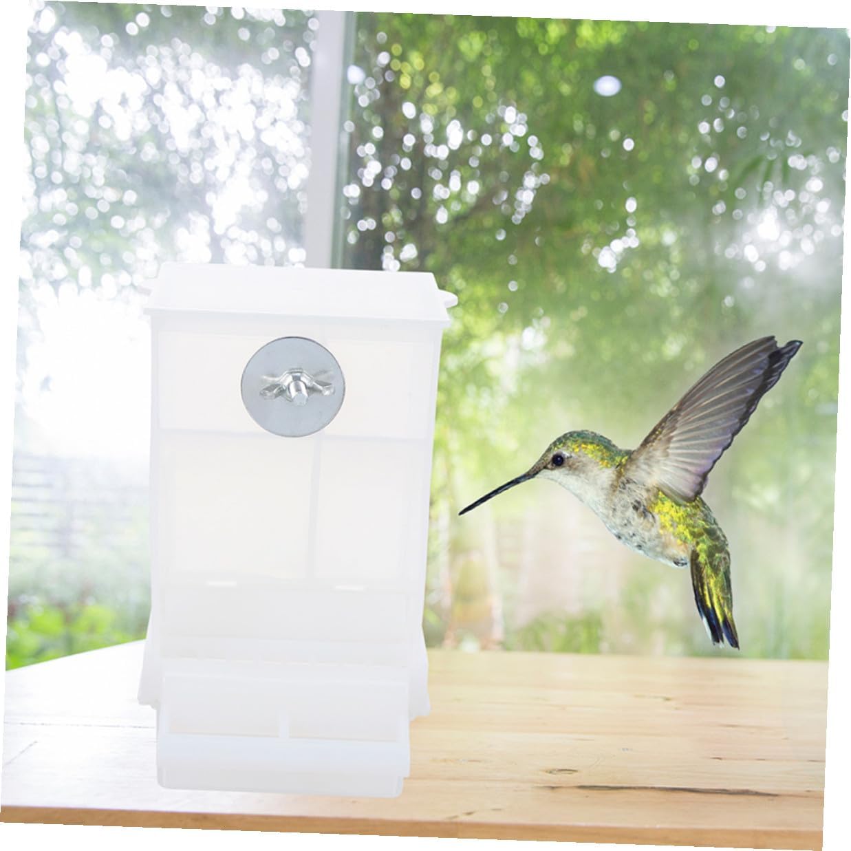3pcs Automatic Bird Feeder Food Containers 270g Acrylic Parrot Feeding Box Anti-Spill Bird Feed Dispenser for Cage Use image 5