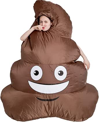 VeroMan クリスマス うんこ ウンコ 空気で膨らむ コスプレ インフレータブル コスチューム 着ぐるみ 送風機付 USBタイプ