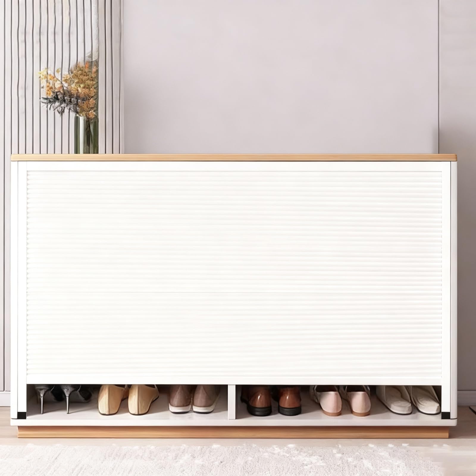 Porte Coulissante, Porte Pliante Accordéon Porte Séparation Alvéolée Meuble À Chaussures/penderie, Porte Coulissante Abattante - sans Perçage Et Personnalisable(White,100X75cm)