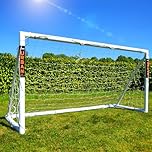 Amazon Exclusive Football Flick 8ft x 4ft Training Goal - The Best uPVC Football Goal for Gardens - All Weather Protection - Integrated Locking System For Easy Assembly