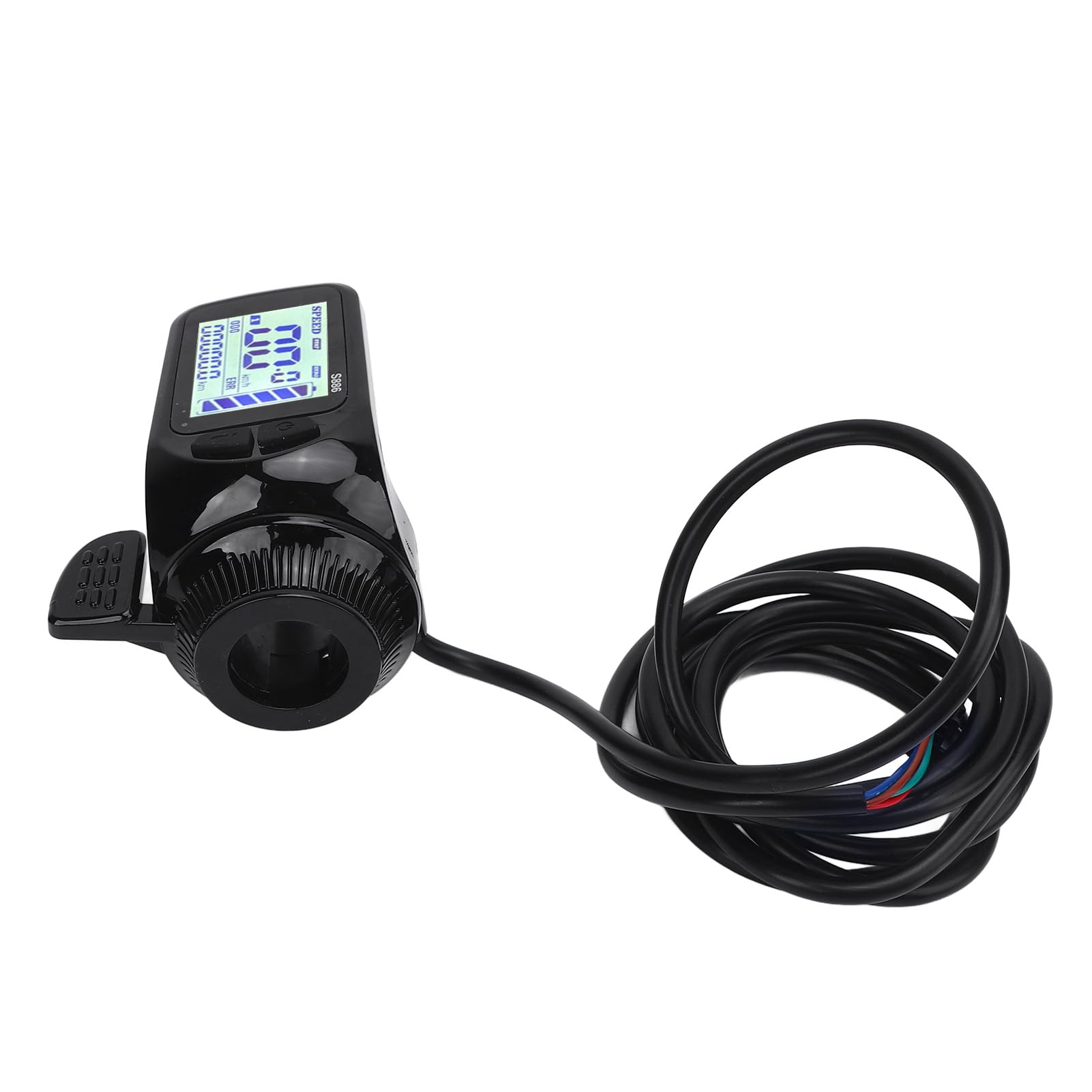 Smart LCD Meters, Thumb Throttle 2 in 1 Accelerator, Electric Bicycle LCD Display with ABS Material for Speed Meter