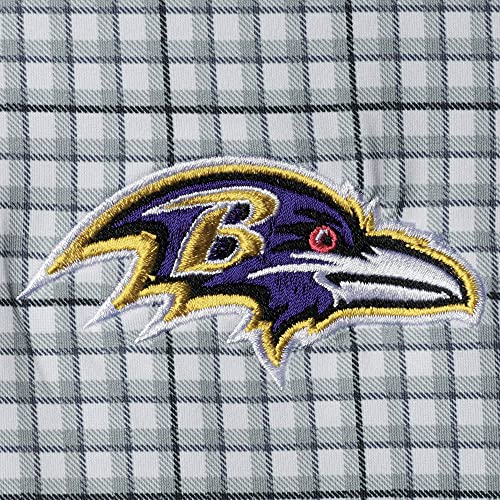 Antigua Men's Gray/Black Baltimore Ravens Deliver Button-Down Polo3