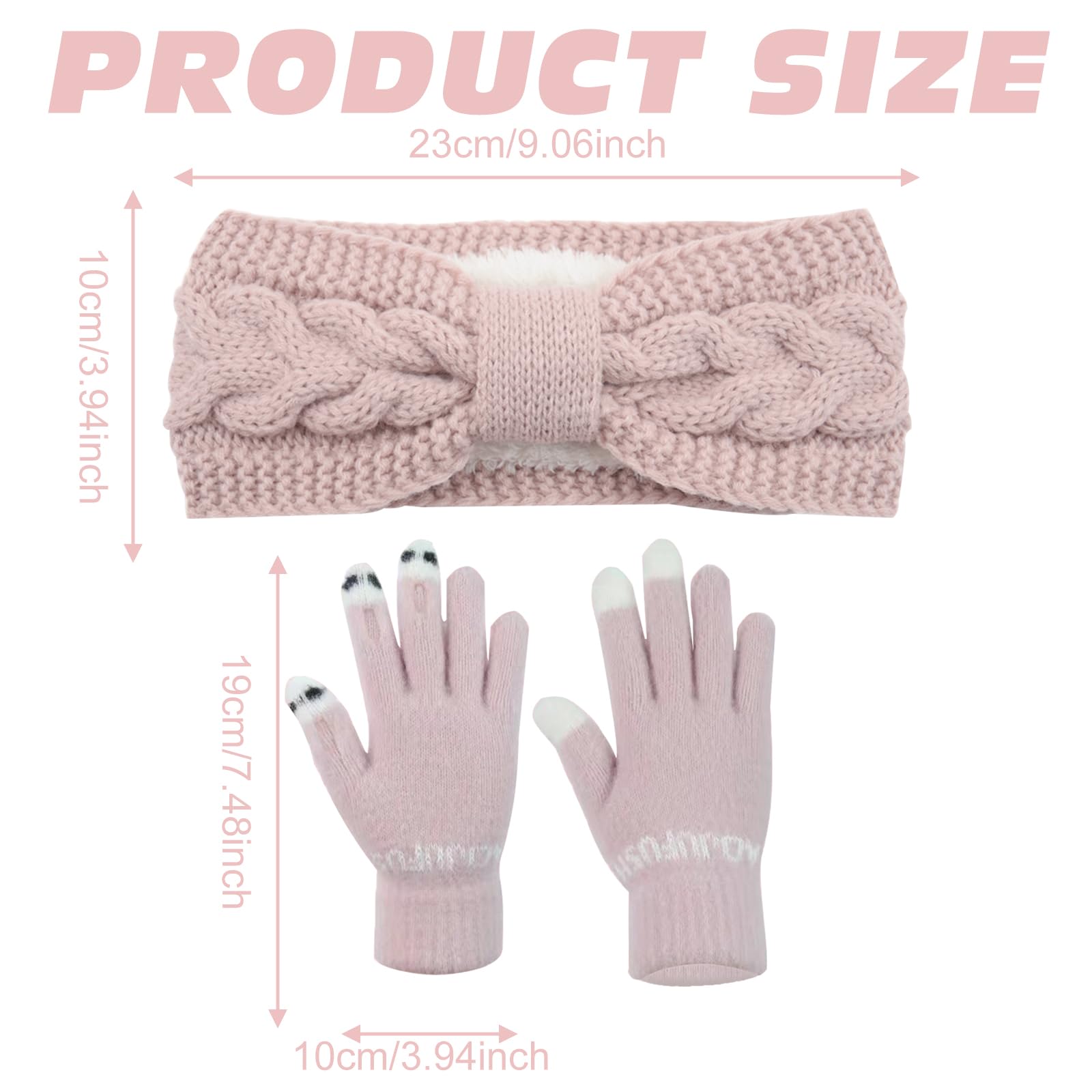 FOSDICK Winter Cable Knit Headbands Women Crochet Ear Warmer Headband - Image 2
