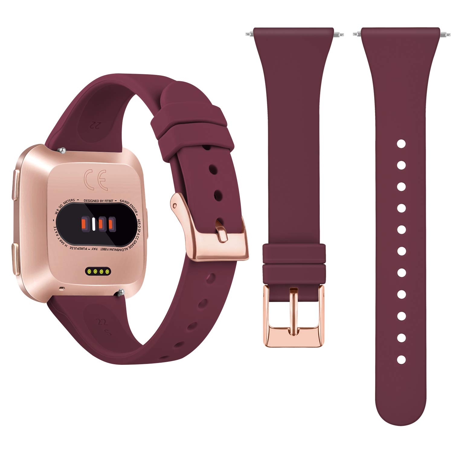 Vancle 3er Pack Fitbit Versa Armbänder - Weiches TPU Sportarmband Ersatz