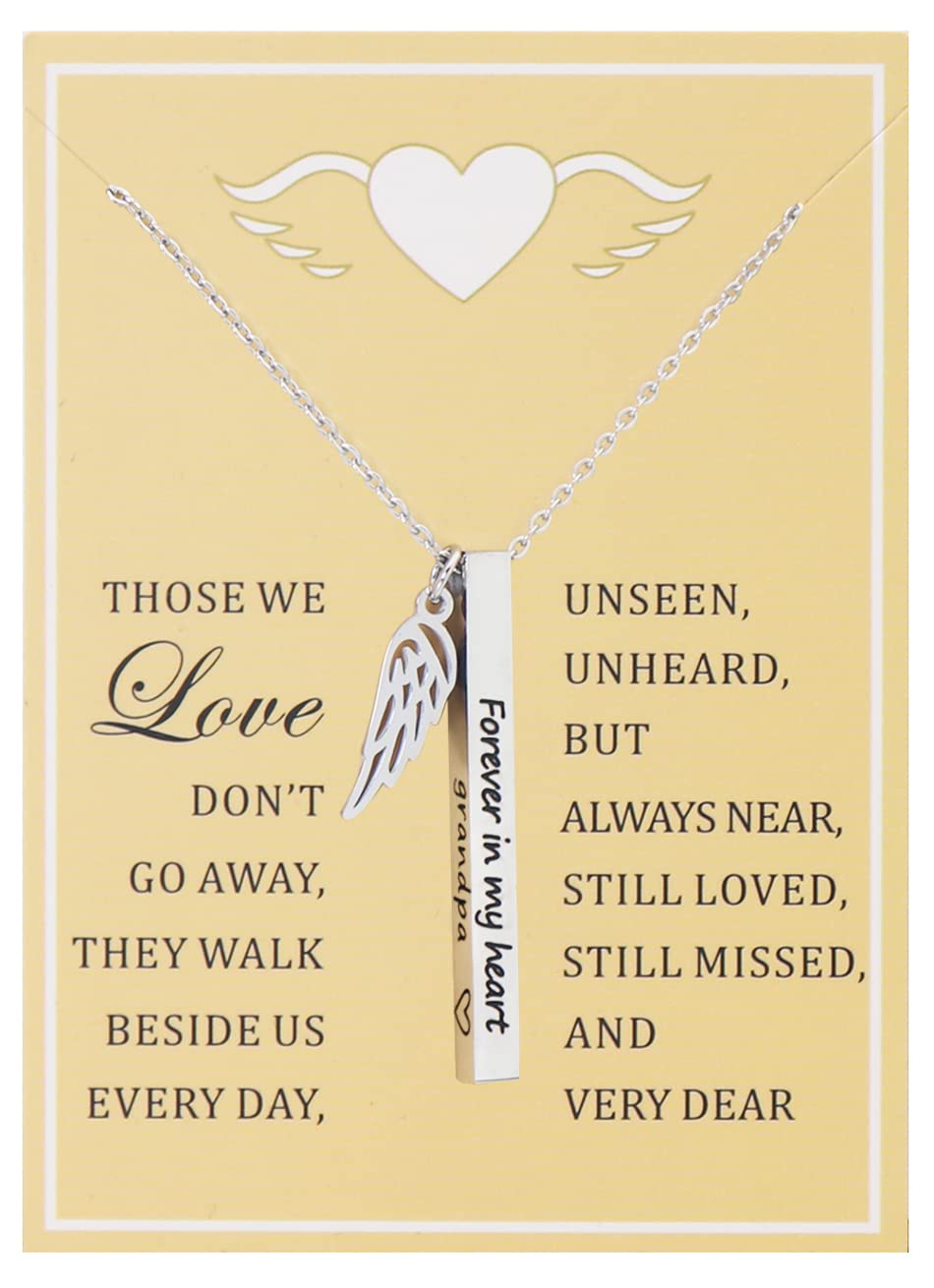 Ankiyabe Sympathy Memorial Necklace - Forever in My Heart Condolence Gifts for Loss of Loved One Bereavement Gifts