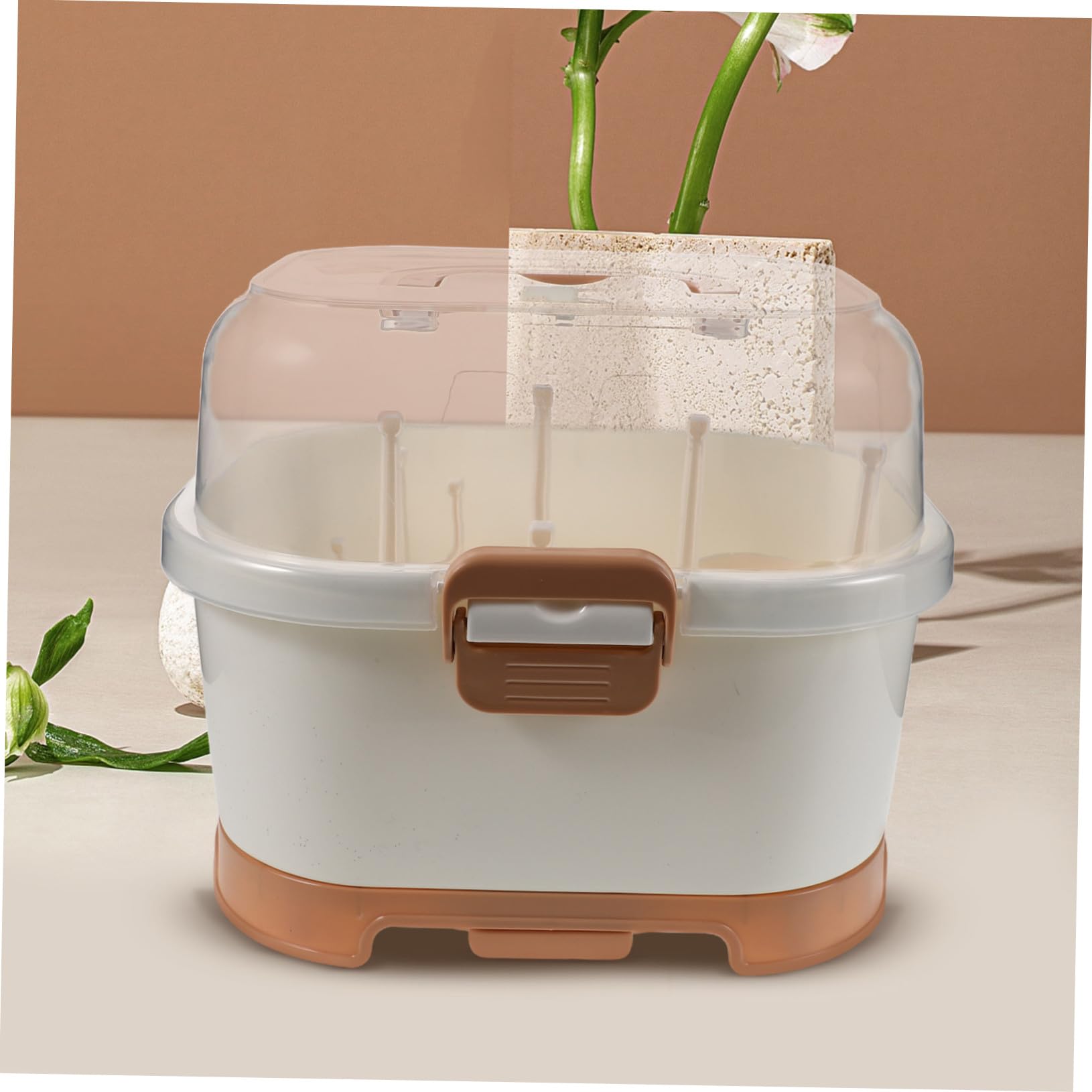 HANABASS Compatto con Organizer e Scolabiberon Portatile per Cucina e Contenitore Resistente per Essenziali Alimentazione Bebè