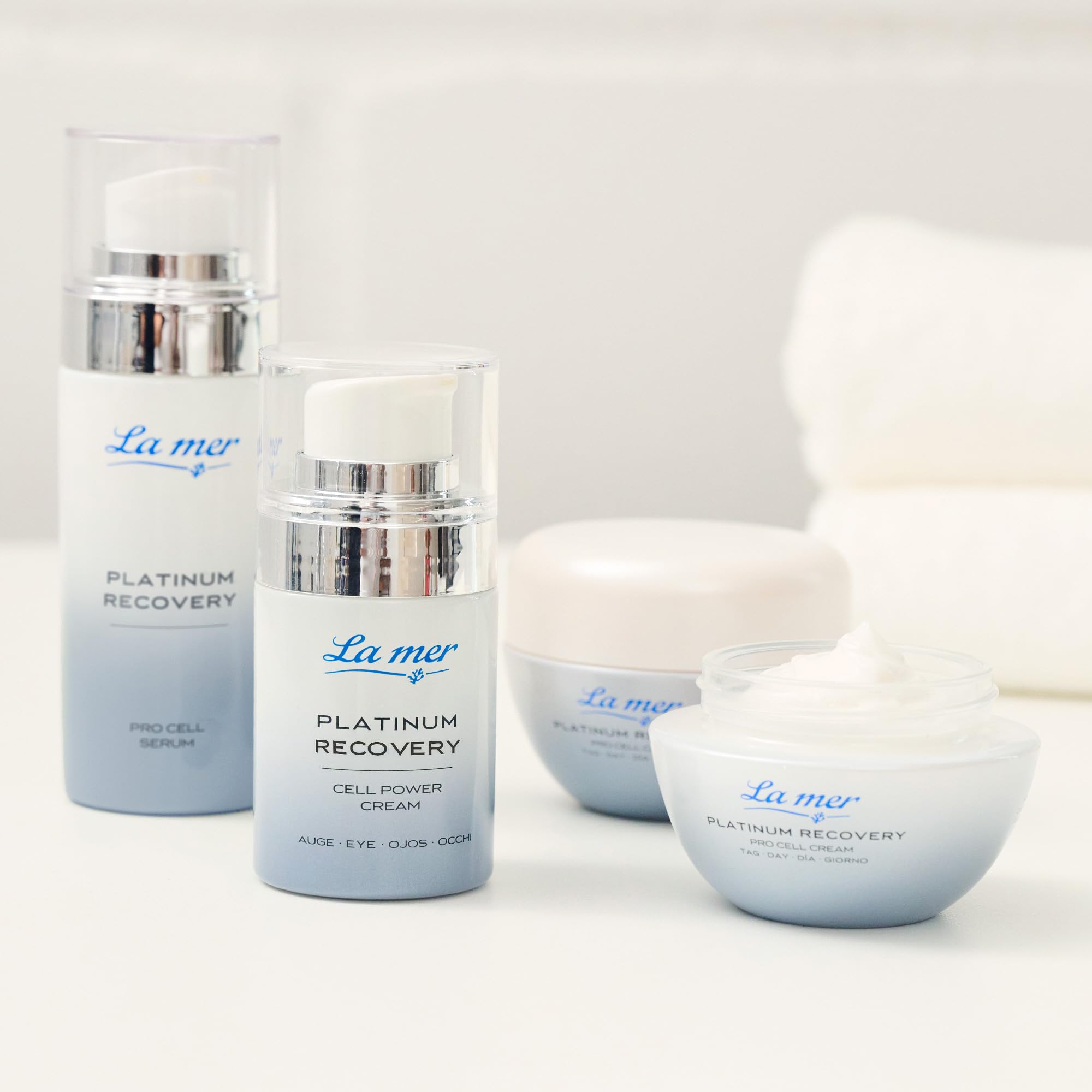 La mer Platinum Recovery | Pro Cell Cream Tag 50 ml | Regenerierende Anti-Aging Pflege mit glättenden Peptiden | Ohne unnötige Zusatzstoffe