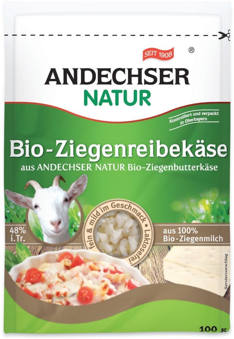 QUESO RALLADO CABRA 48% MG 100g BIO ANDECHSER
