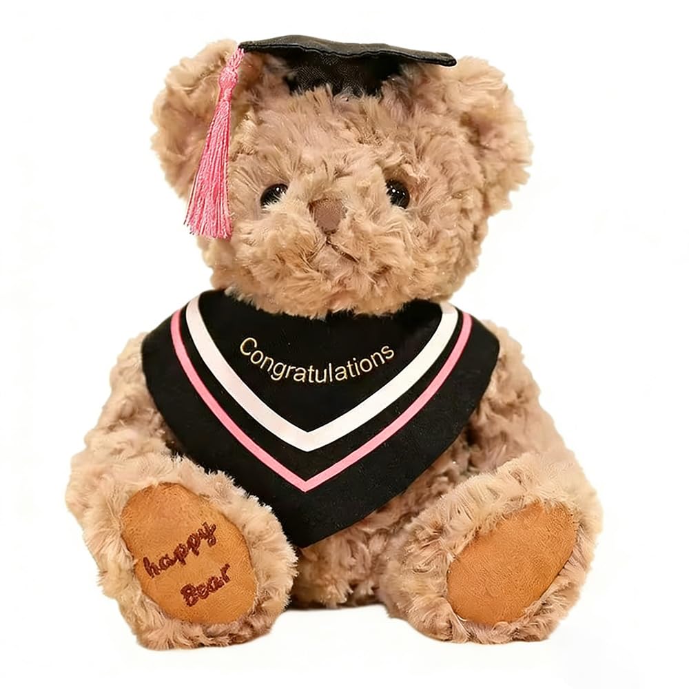 Nuyiac Graduation Teddy Bear, 2026 New Graduation Plush Gifts, Bear Stuffed Animal with Cap and Gown High School College Graduation Gifts for Boys & Girls (Style D)
