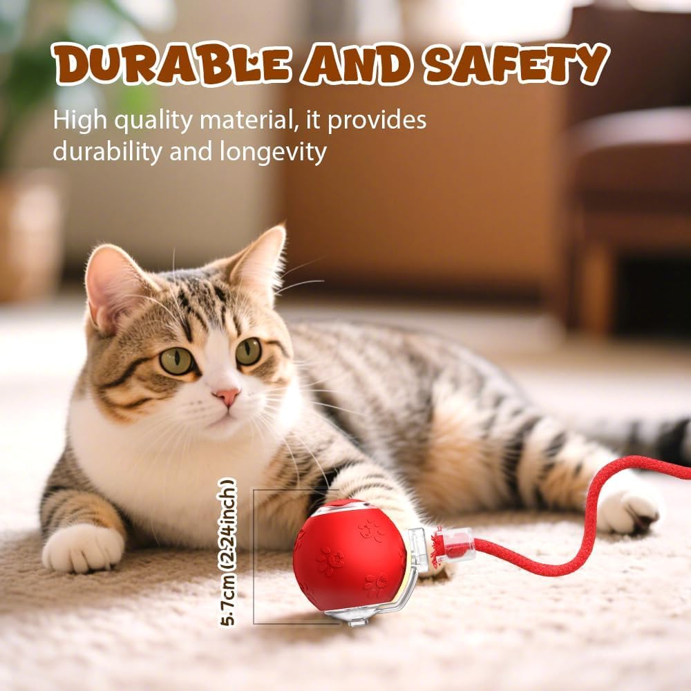 Juguetes interactivos para gatos, juguete multifuncional para gatos para uso doméstico, recargable para propietarios de mascotas, juguete portátil para gatos (rojo, azul y gris)