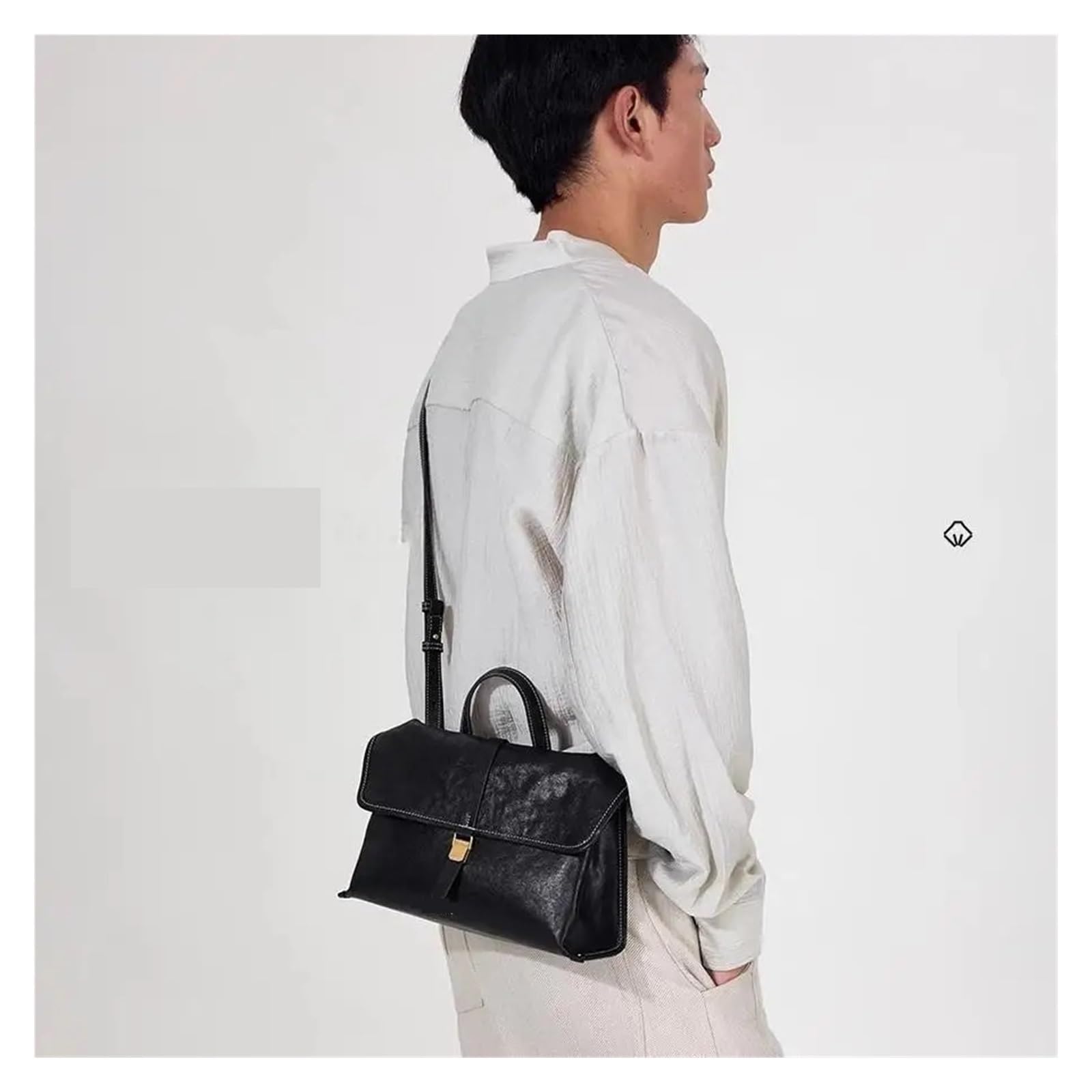 Borsa Jeans Donna Borsa a tracolla casual in denim da donna, borsa a compatta con finiture in pelle