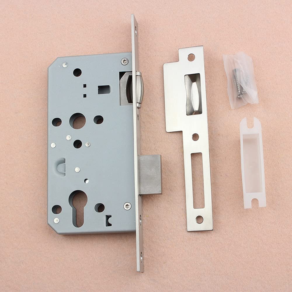 Cuerpo de Cerradura empotrada, Cerraduras de embutir, Cerradura, Puerta Seguridad Entrada, Cuerpo Acero Inoxidable, herrajes Defensa Fuertes for Dormitorio