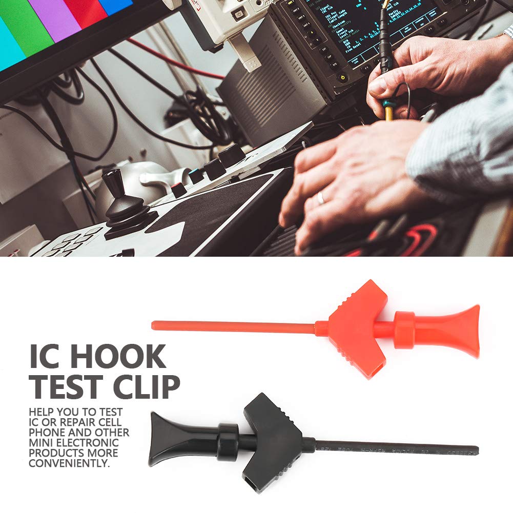 Akozon 10 pièces Mini SMD Clip Grabbers Test Hook Probe P5003 pour SMD IC Test Clips Jumper Logic Analyser Accessoires