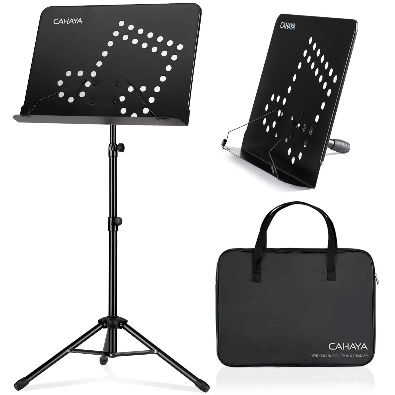CAHAYA Pupitre 2 en 1 pour partitions et support de bureau & Korg MA-2 LCD Pocket Digital Métronome bleu/noir
