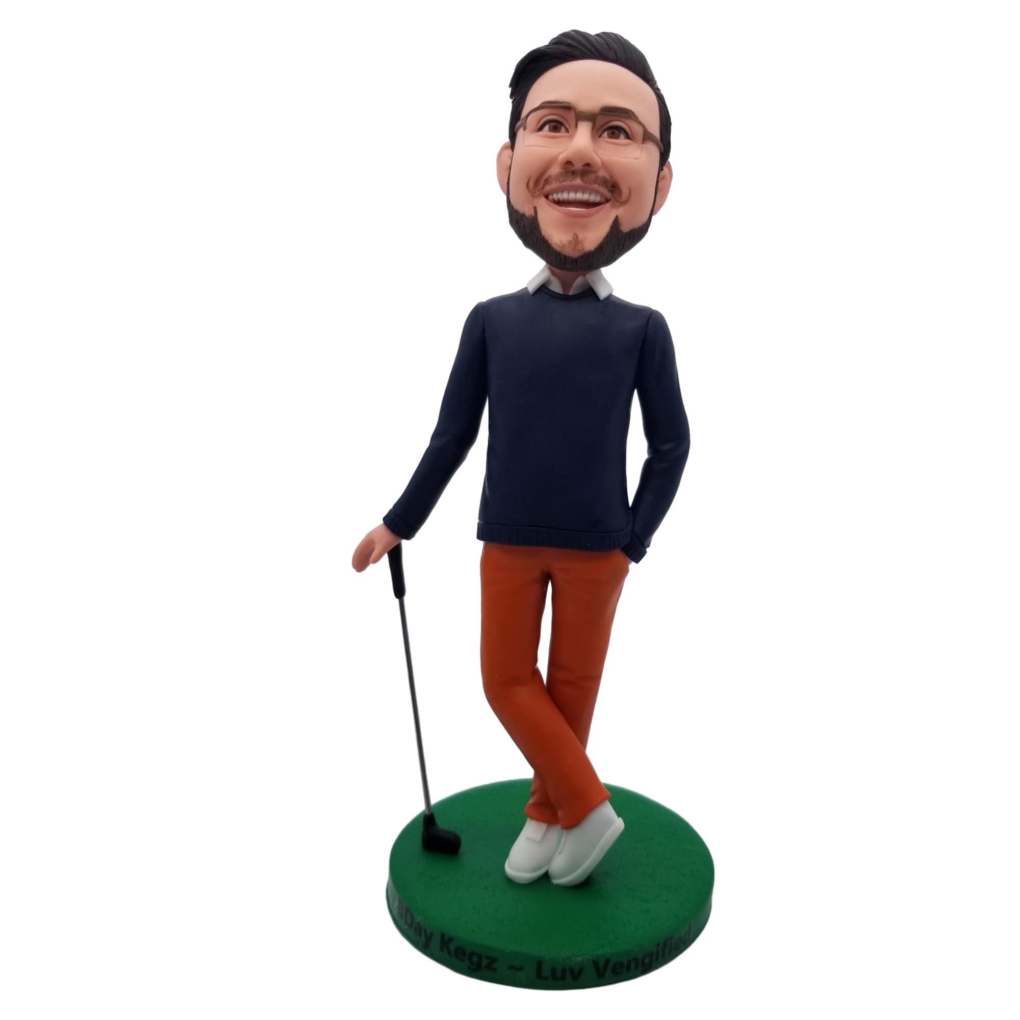 mydedor Custom Bobbleheads Figures, Golfer Bobbleheads Customized, Personalized Figurine Gifts for Boyfriend HusbandDadBossCoworker
