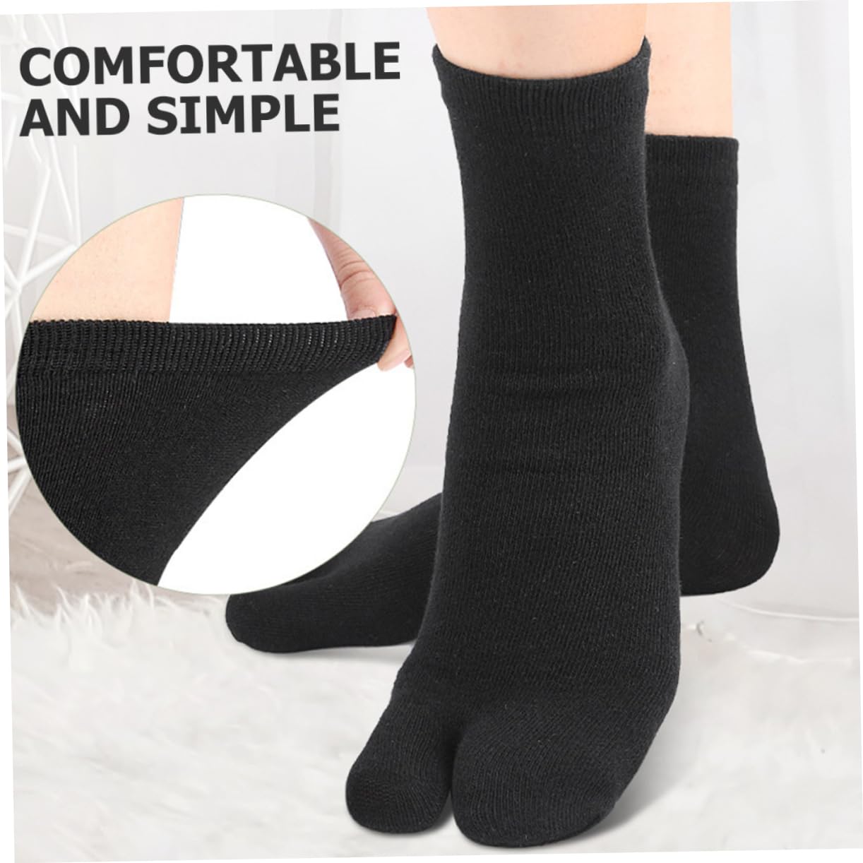 SOESFOUFU Womens Socks Ankle Toe Socks Toe Separation High Ankle Anti-skid Silicone Toe Socks 2 Pairs