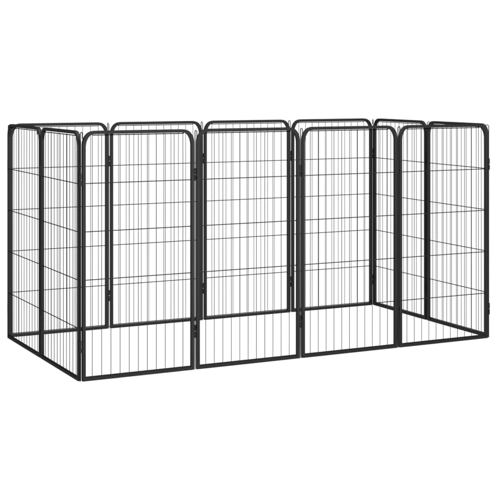 Aisifx 12-Panel Dog Playpen Black 19.7
