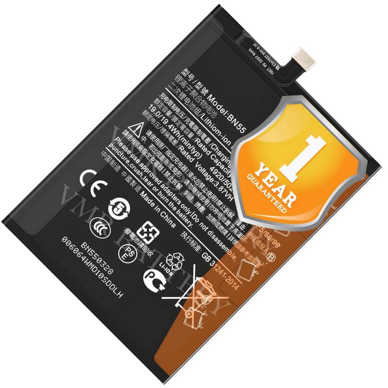 Image of Original BN55 Battery Compatible for Xiaomi Redmi Note 9S (M2003J6A1G) - (5020mAh) - 1 Year Warranty K7