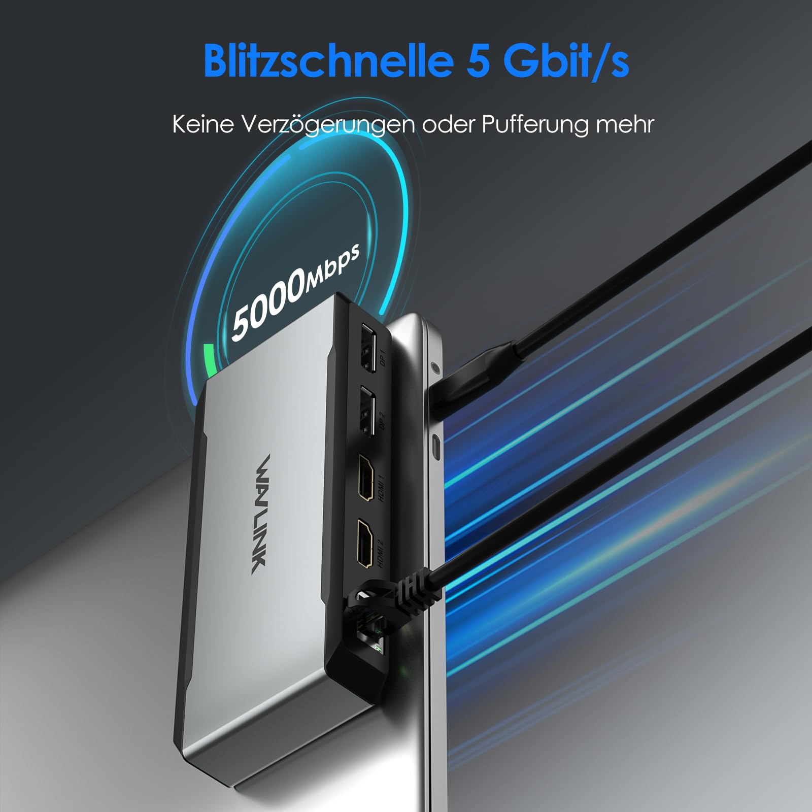 Wavlink USB-C-Dockingstation mit Zwei HDMI-4-Monitoranschlüssen – Bild 6