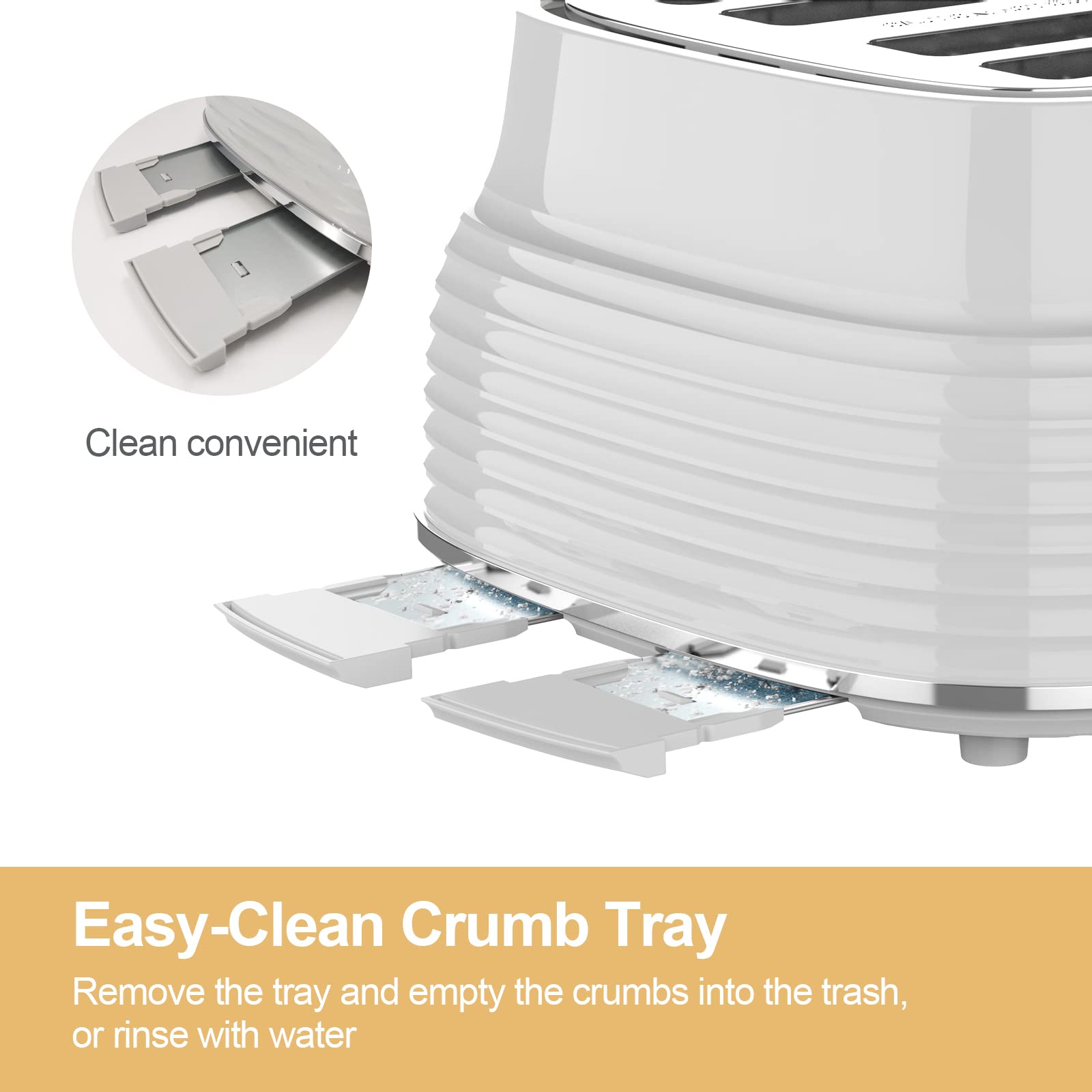 Anfilank 4Slice Toaster, Retro Toaster with Long ExtraWide Slots and