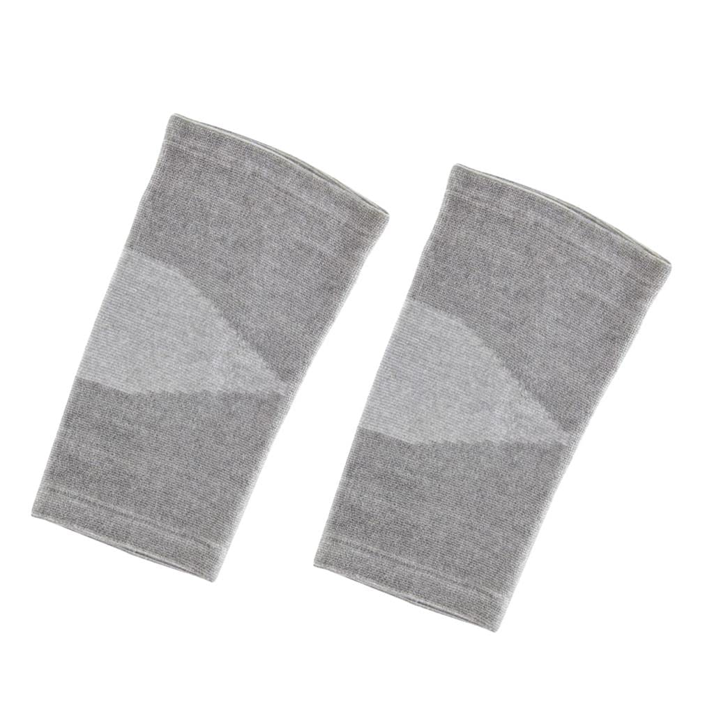 2 Pezzi Ginocchiera Compressiva Bamboo Fascia Elastica Supporto Ginocchio Traspirante Anti-deformazione in Fibra di Bambù Adatta per Sport Intensi All, Grigio, L
