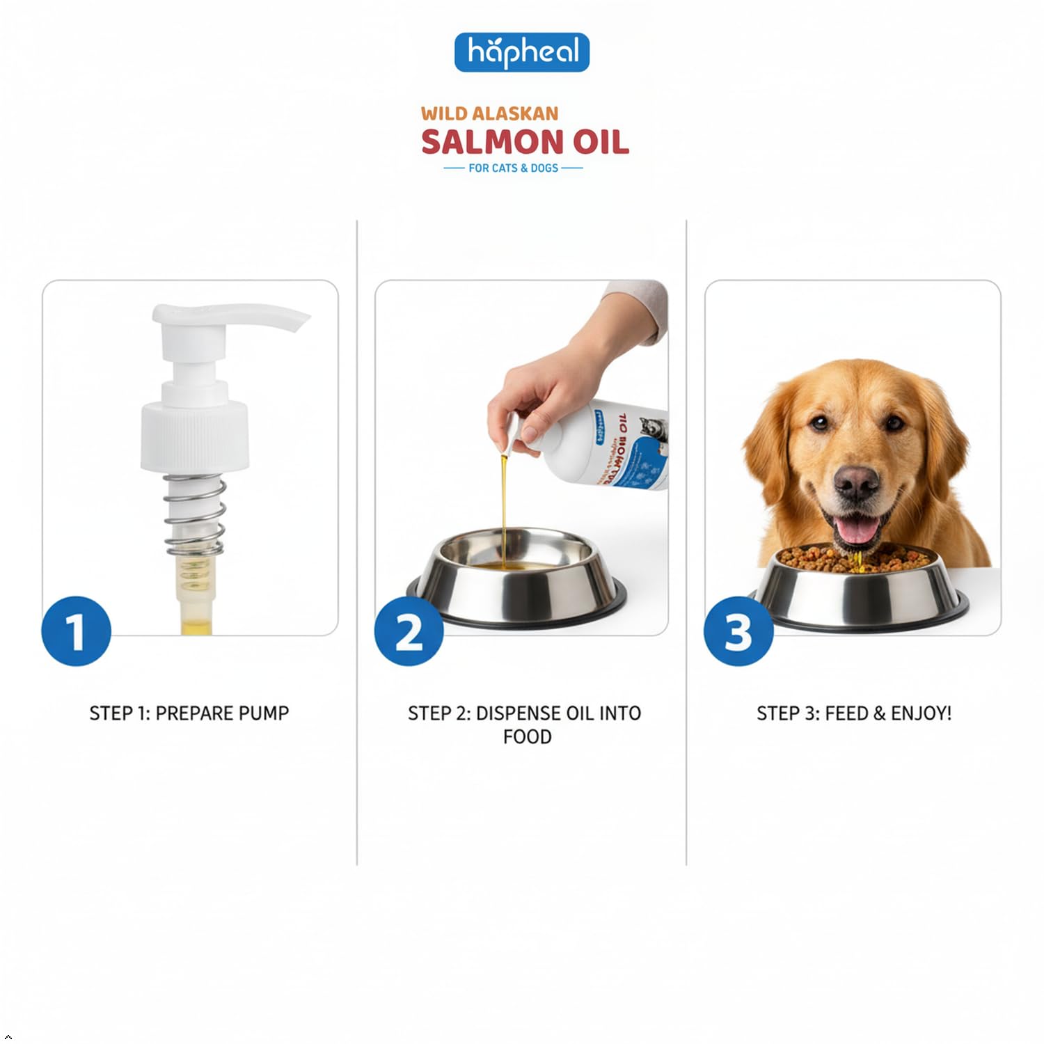Wild-Caught Salmon Oil for Dogs & Cats - Omega 3 EPA DHA,Fish Oil Liquid Supplement for Skin & Coat Health (64 FLOZ Fish Oil) — Amazon image 6