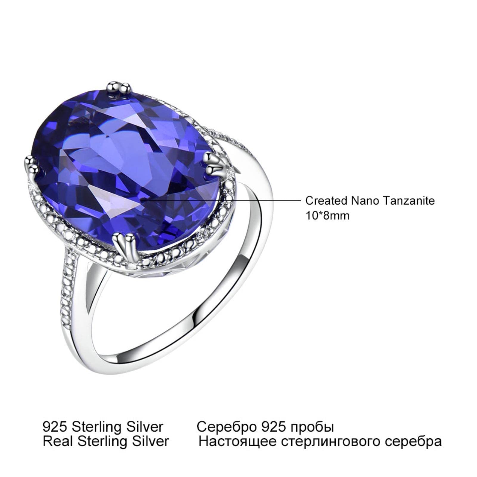 Joyería De Piedras Preciosas De Tanzanita Creada por Hipérbole, Anillos De Plata De Ley 925 para Mujeres, Joyería Fina