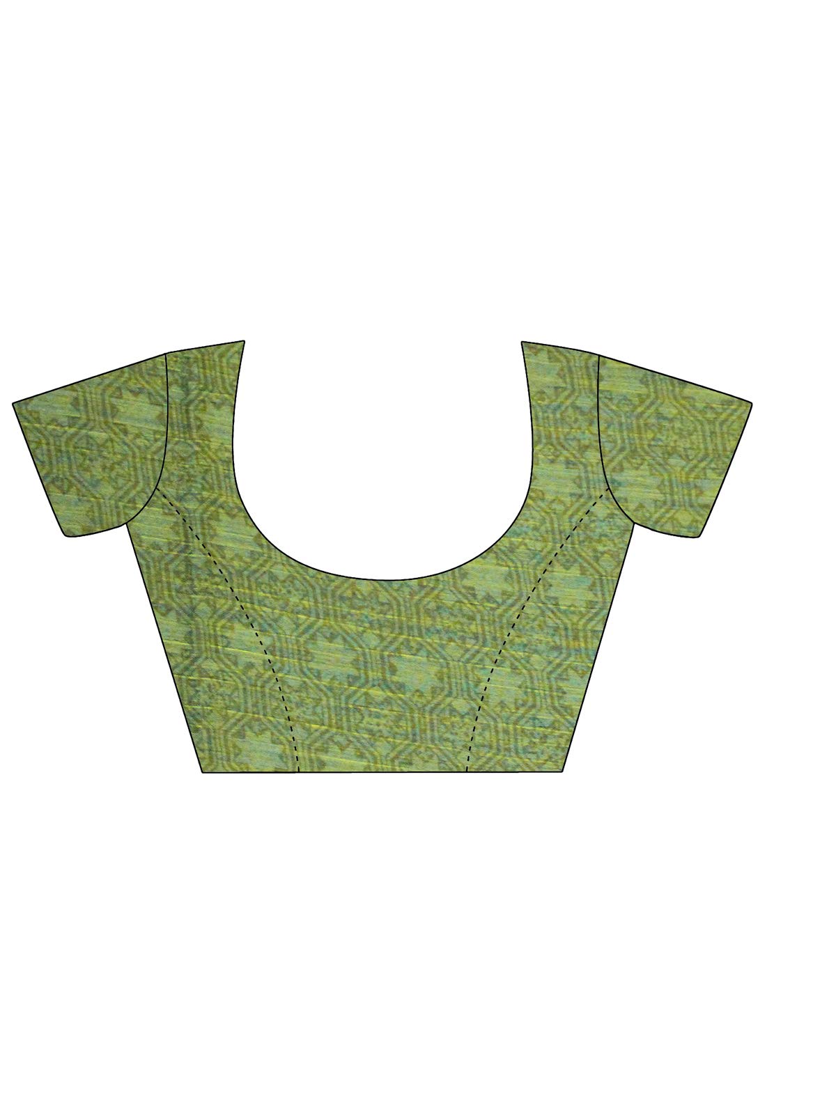 Satrani Chiffon With Blouse Piece Saree (1026St406_Yellow_One Size)