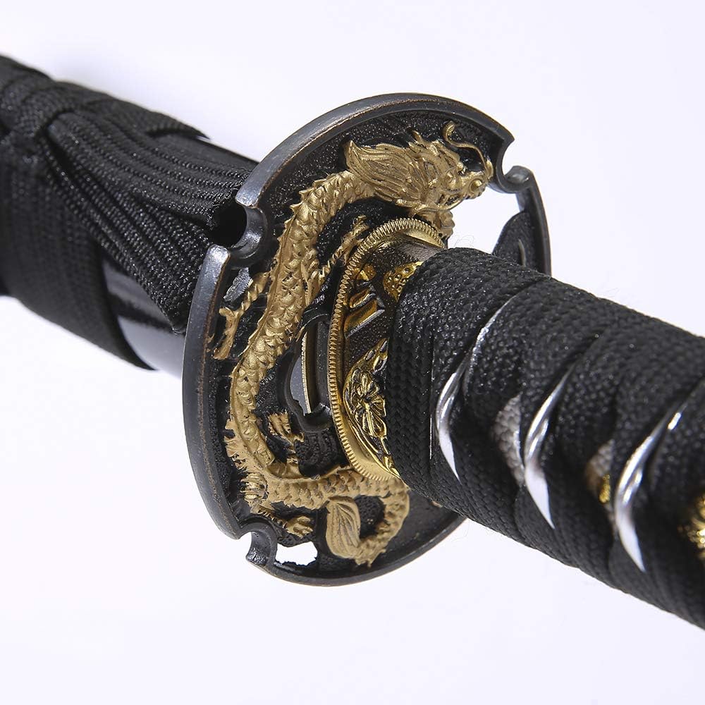 Real Katana Sword Sharp - Japanese Samurai Swords are a Unique Gift for Men - Full Tang High Carbon Steel Sword Blade Makes a Memorable for Martial Arts Enthusiasts or Sword Collectors