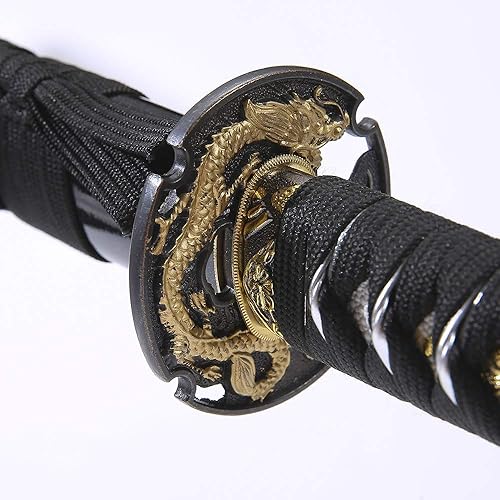 Miniatura 5 de Espada Katana real afilada las espadas samuráis japonesas son un regalo único para hombres. La hoja de espada de acero de alto carbono de espiga