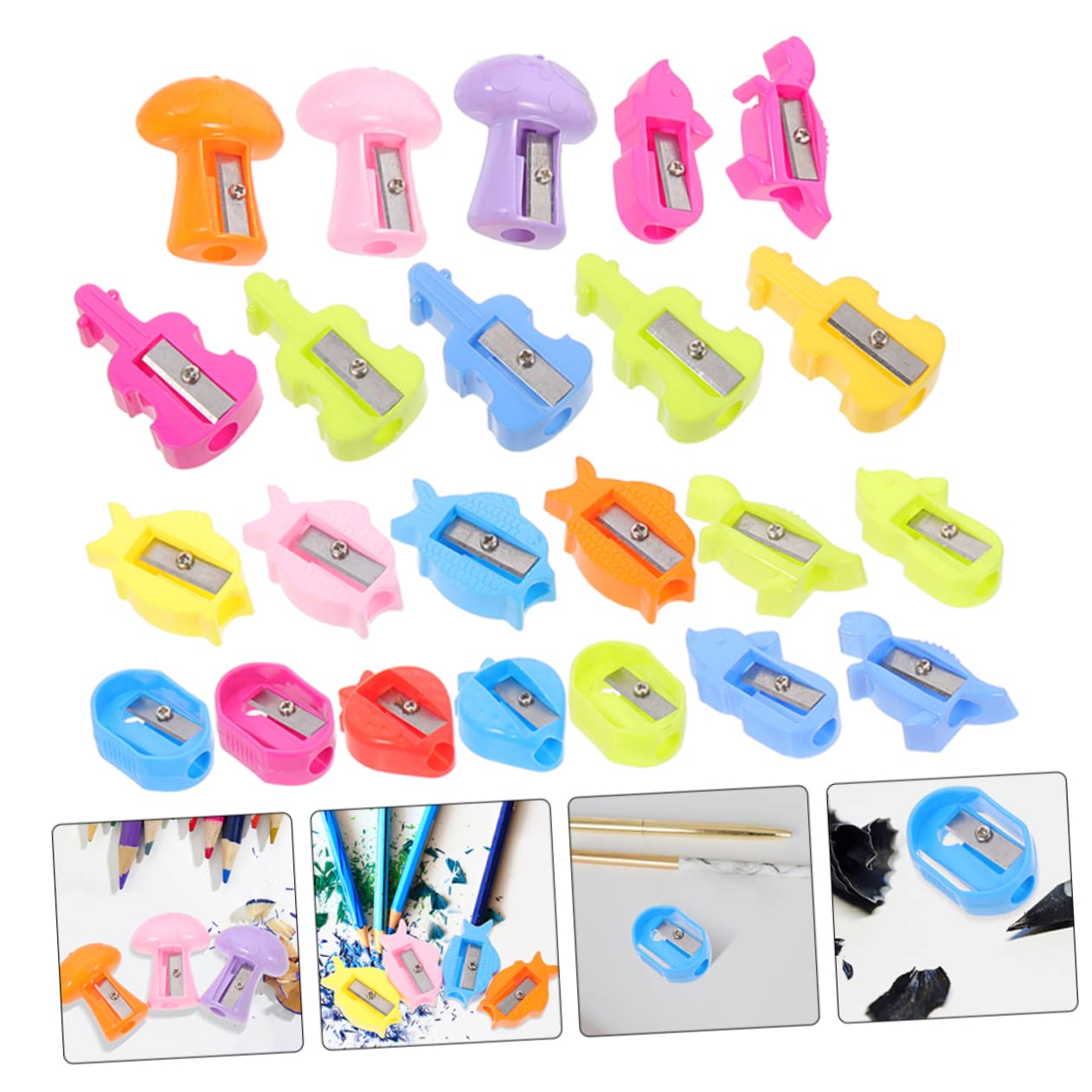 SHINEOFI 90pezzi Temperamatite Per Design Scuola e Utensili Scolastici Pratici e Divertenti Per Studenti