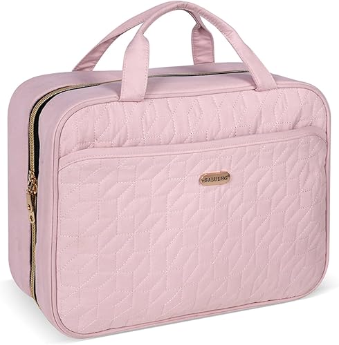 Neceser para mujer, neceser de viaje con gancho para colgar, organizador de maquillaje, bolsa de viaje impermeable de gran capacidad para