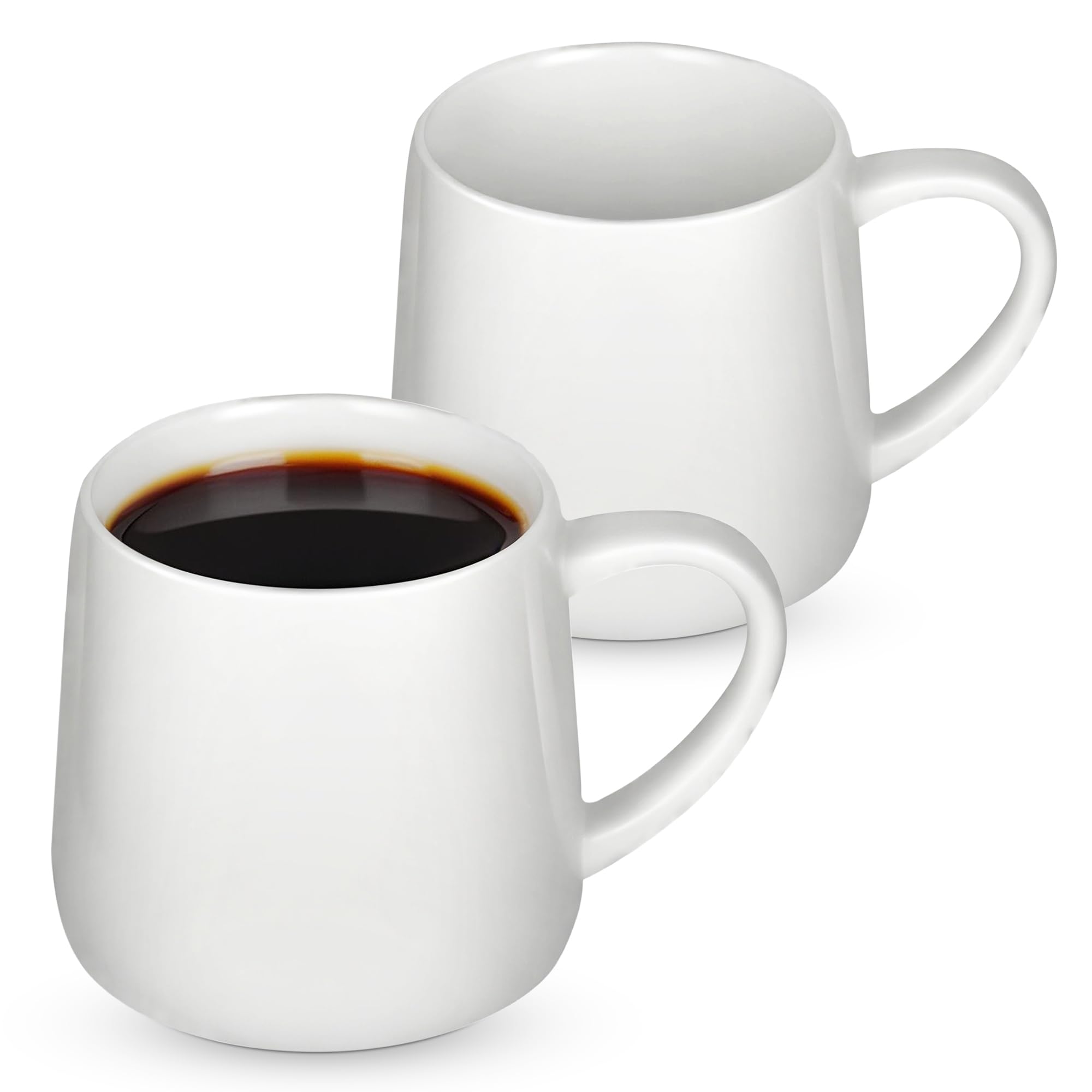 Aramanara 2 Pcs Large Tea Mug 500 ml, Big Ceramic Coffee Cup with Handle