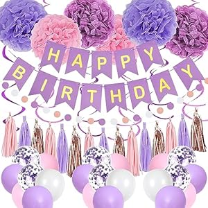 Purple Pink Birthday Party Decorati...