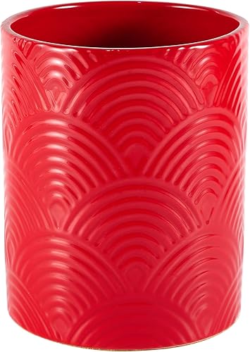 Soporte para utensilios de cocina para decoración de cocina, vajilla de cerámica extra grande para encimera, organizador de utensilios de granja,