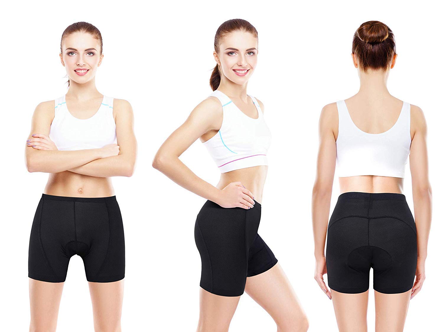 Sportneer Pantaloncini da Ciclismo da Donna con Gel 3D e Gel da Donna con Pantaloncini Corti Corti da Ciclismo, Taglia S - XXL