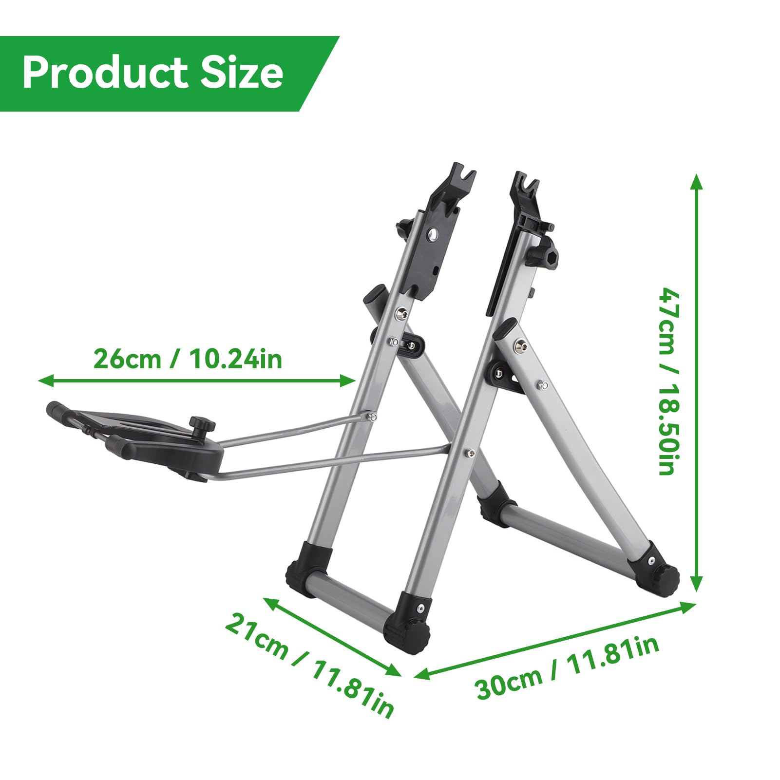 Fahrrad-Rad-Zentrierständer, zusammenklappbarer Felgen-Zentrierständer, Wartungswerkzeug, Fahrrad-Reparaturständer, Fahrrad-Zubehörteile für 100 mm vorderer Blumentrommelantrieb,