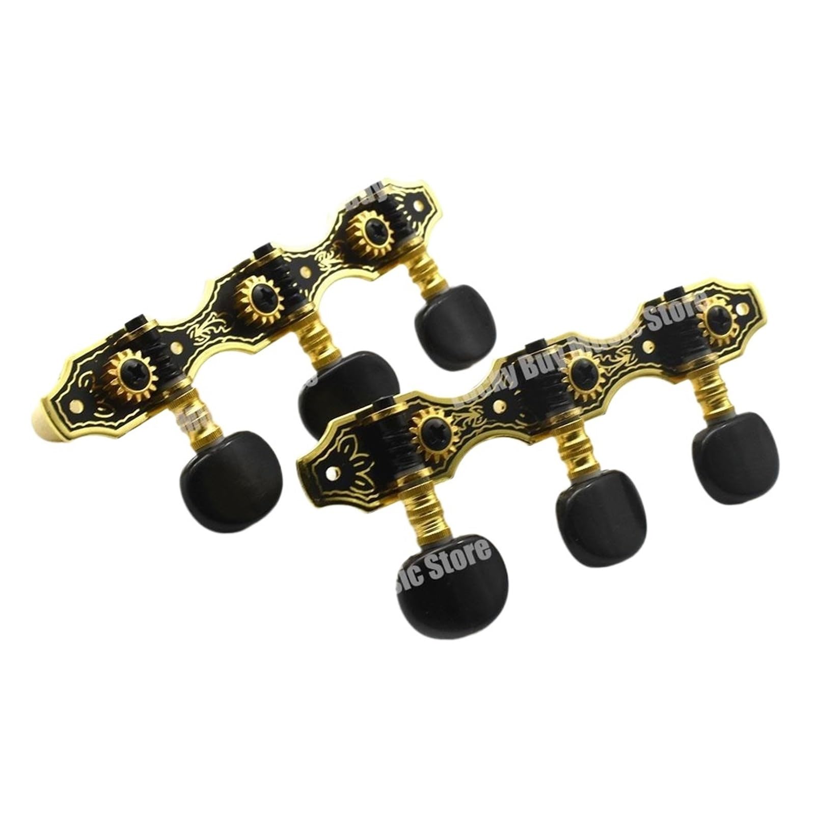 1 Juego de cuerdas de guitarra clásica con placa dorada 3R o 3L, clavijas de afinación, afinadores de llaves, piezas musicales cromadas(3L x1pcs)