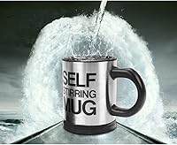 Vista 2 de Mengshen Taza de café autoagitable, taza de acero inoxidable para mezclar y girar automáticamente, para viajes por la mañana, hogar, oficina