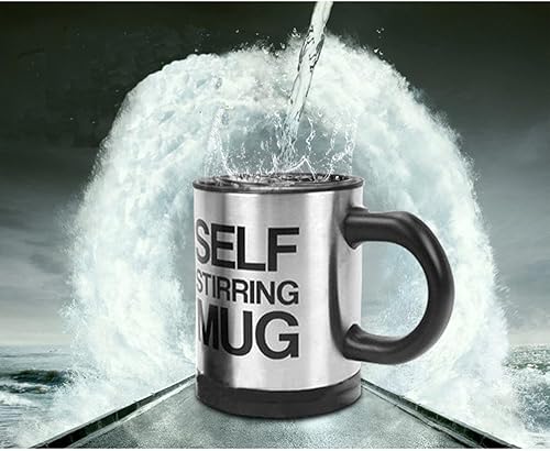 Miniatura 2 de Mengshen Taza de café autoagitable, taza de acero inoxidable para mezclar y girar automáticamente, para viajes por la mañana, hogar, oficina,