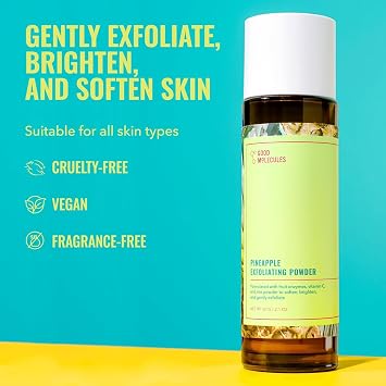 Good Molecules Pineapple Exfoliating Powder, Face Exfoliator, 2.1 oz
