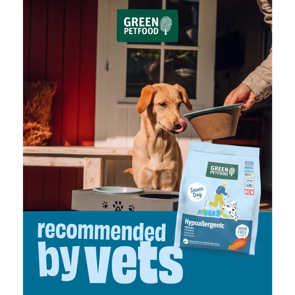 Green Petfood InsectDog Hypoallergen Trockenfutter 5 x 900 g Adult getreidefrei nachhaltig German Quality