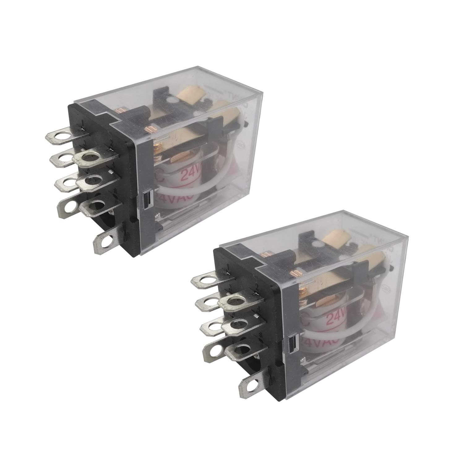 2PCS JQX-13F(D) AC 24V Coil DPDT 8Pin Miniature High Power Electromagnetic Relay