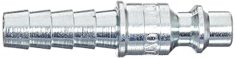 Dixon Valve & Coupling DCP2143 Steel Air Chief Industrial Interchange Air Fitting, Quick-Connect Plug, 1/4 Coupler x 5/16 Hose ID Barbed, 37 CFM Flow Rating
