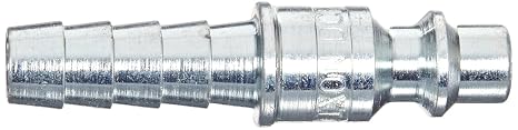Dixon Valve & Coupling DCP2143 Steel Air Chief Industrial Interchange Air Fitting, Quick-Connect Plug, 1/4 Coupler x 5/16 Hose ID Barbed, 37 CFM Flow Rating