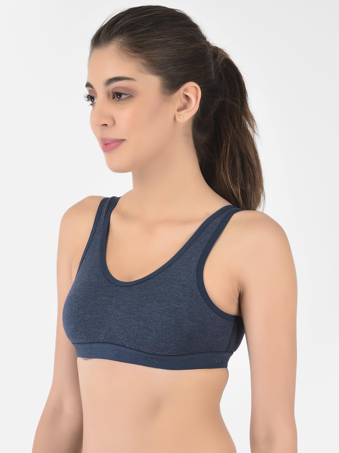 Women's Classic Cotton Non-Wired Sports Bra (Pack of 2)