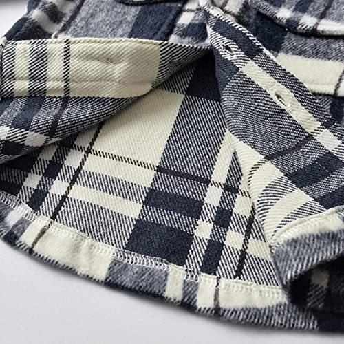 Toddler Baby Boys Lined Plaid Flannel Shirt Long Sleeve Button Down Shirts Warm Blouse Top Jacket Winter Fall Outwear3