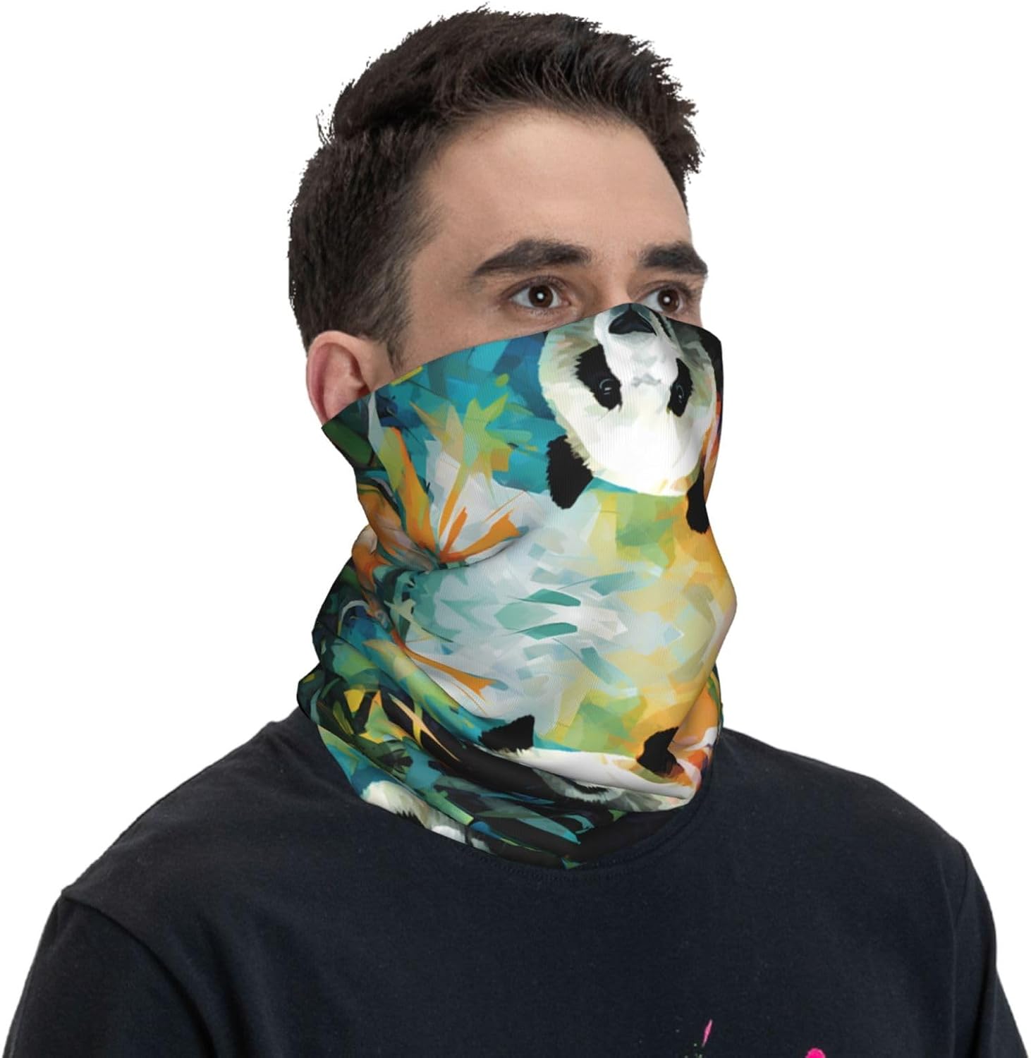 Cute and adorable panda Pattern Multifunctional sports headscarf Headband, face mask, wristband